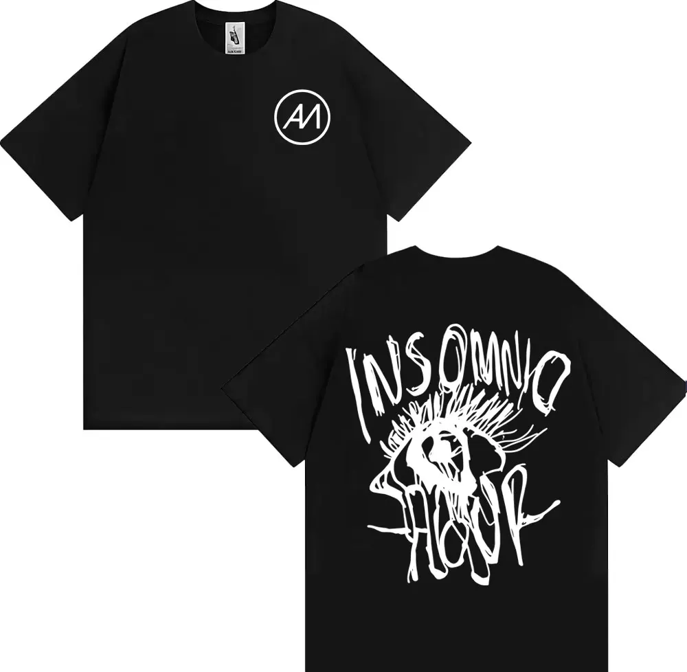 Cantante Abraham Mateo Insomnio Tour 2025 Merch camiseta hombres mujeres moda ropa informal estilo Hip Hop camisetas Casual comodidad camiseta suelta