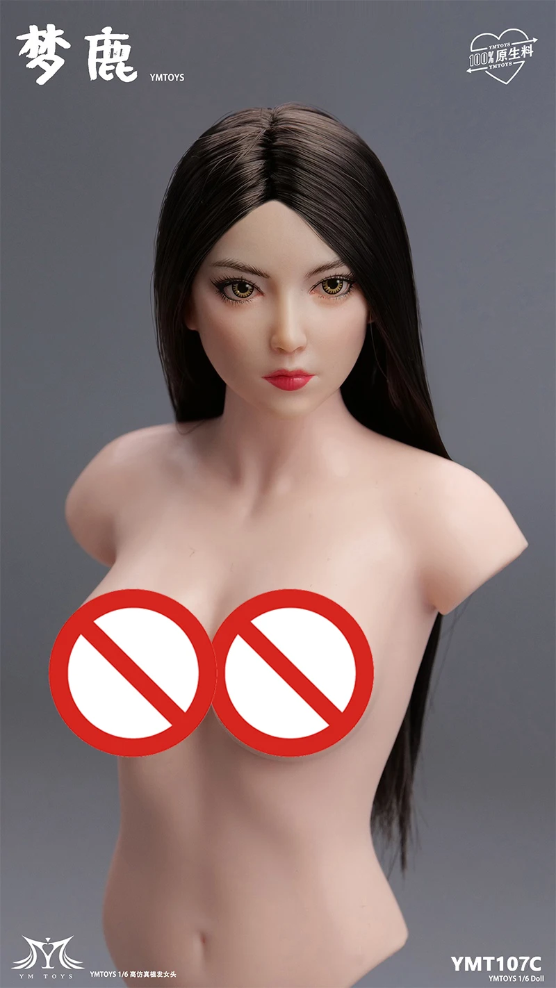 in Stock YMTOYS YMT107 1/6 Beauty Meng Lu Big Eyed With Movable Transplant Head Sculpture Expression For 12” TBl Figure Body