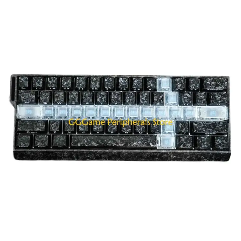 

U55B Foggy Transparency 19 Keycaps Set Carbon-Look For Personalizing Mechanical Keyboards Multiple Color