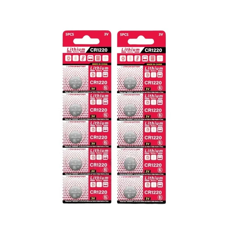 CR1220 3V 40mAh Lithium Button Coin Cell Batteries for BR1220 DL1220 for Car Key Fobs Remote Controls