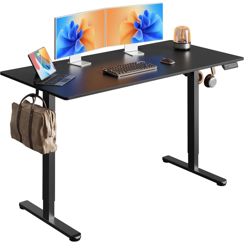 

Whole Piece Desktop, 55" x 28" Electric Standing Desk, Adjustable Height Computer Desk, 3 Height Memory Settings, Sit Stand Up