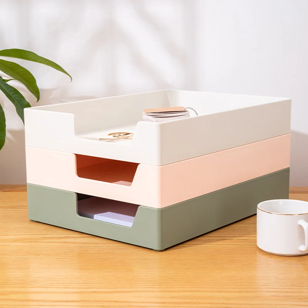 1 قطعة صندوق تخزين ملفات المستندات حاوية ملفات منظم سطح المكتب العملي لدراسة المكتب صندوق تخزين وردي