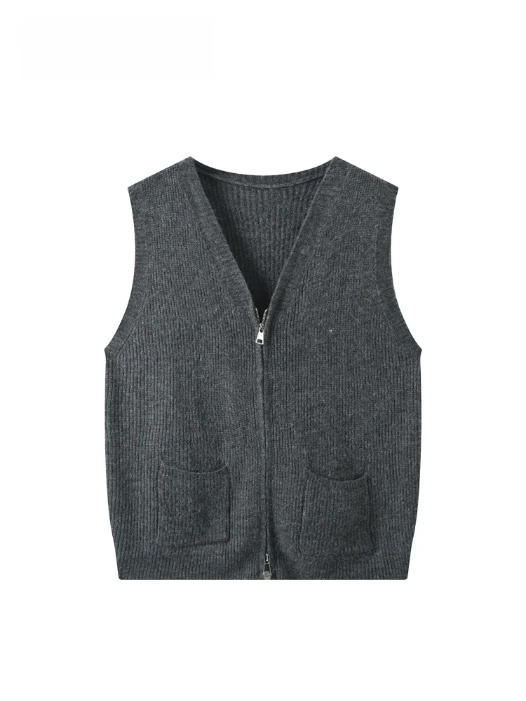 

Женский свитер больших размеров с v-образным вырезом, жилет, повседневный модный осенний топ для похудения, универсальный, большие размеры, повседневный, модный, молодежный