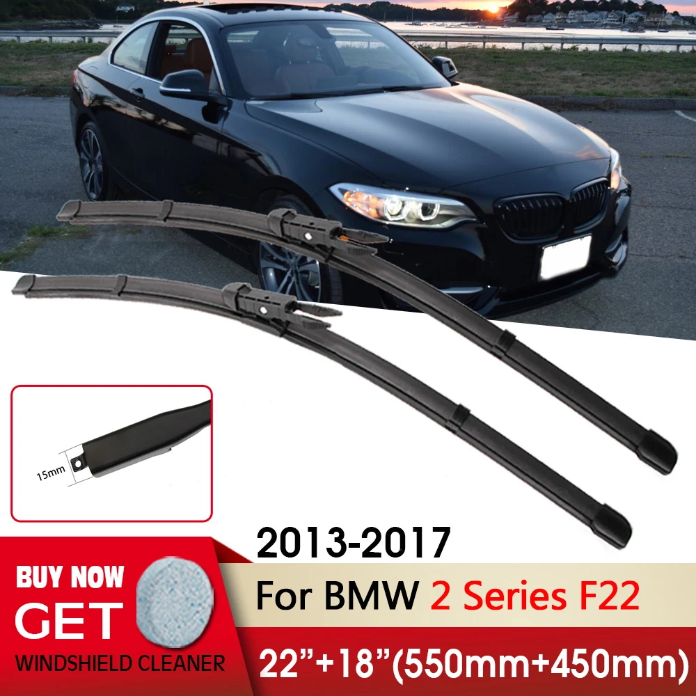 

Car Wiper RHD&LHD Front Wiper Blade 22"+18" For BMW 2 Series F22 2013-2017 Fit Pinch Tab Arm Windshield Windscreen Front Window