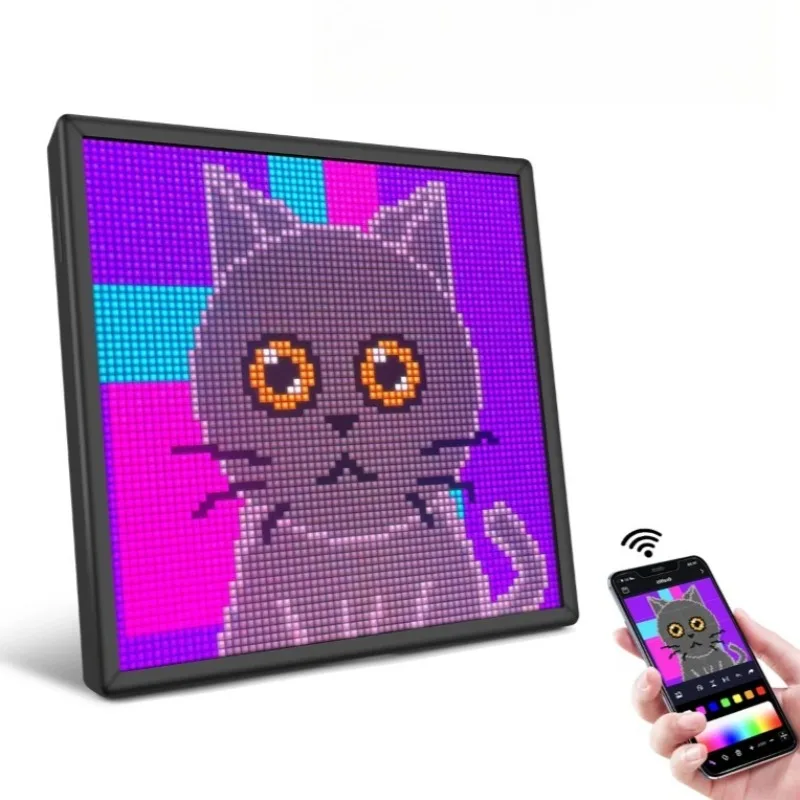 Smart RGB USB LED Matrix Pixel Display Panel Light Bluetooth App Programmable Anime Text Clock Graffiti Art Digital Screen Sign