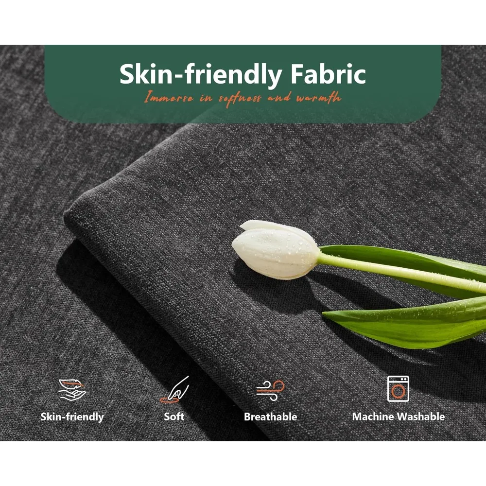 أريكة مقطعية سحابة مقاس 120 بوصة مكونة من 3 مقاعد مع أريكة عثمانية على شكل حرف U أريكة بمقعد عميق مع غطاء قابل للإزالة أريكة كبيرة #4