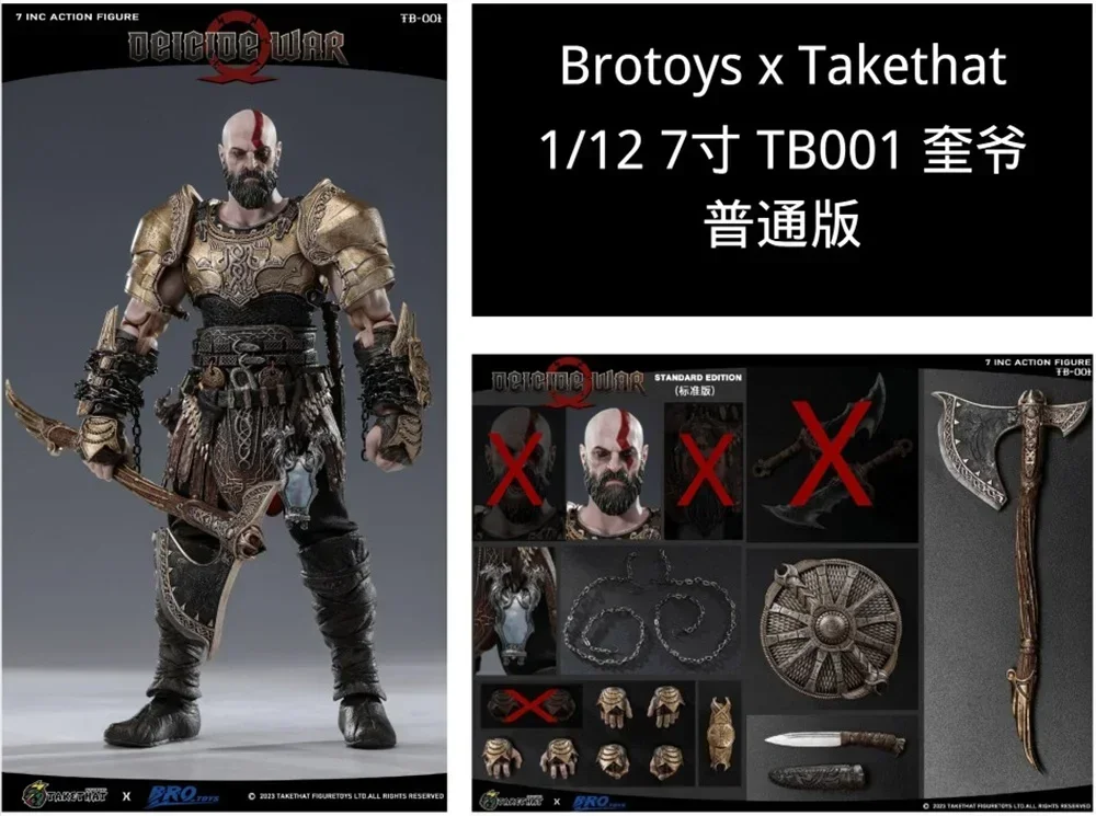 

In Stock Original TAKETHAT X brotoys TB001 1/12 Scale DEICIDE WAR Full Set 7" Male Soldier Anime Action Figure Model Toys Gifts