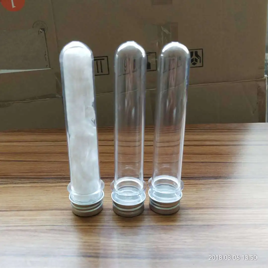 10Pcs 40ml Plastic Test Tubes Clear and Transparent Candy Storage Containers with Screw Caps