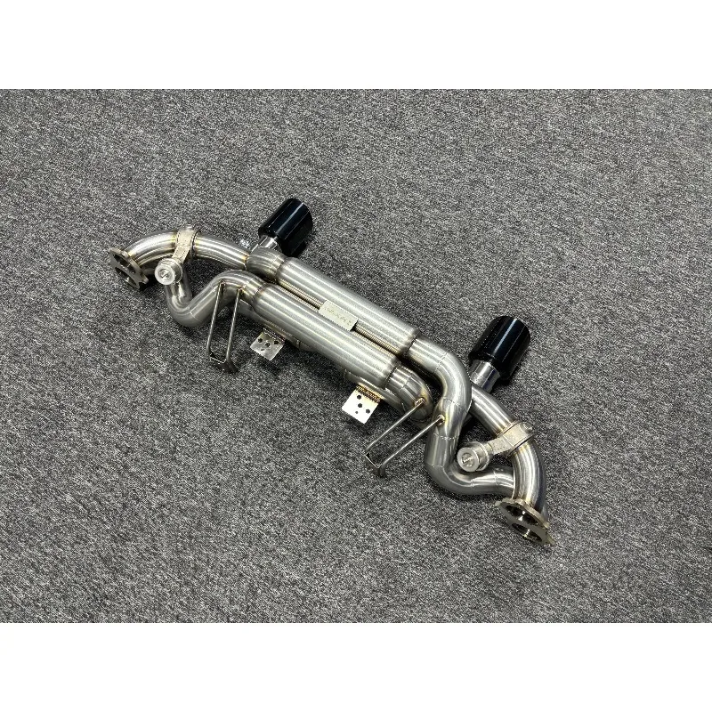 Exhaust System of Stainless Steel with Vacuum Valves for Porsche 718 GT4 4.0L Remote Control