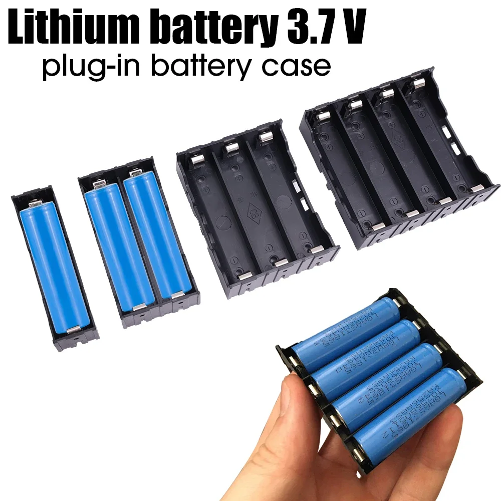 18650 Battery Holder 1 2 3 4 Slot Box Case Rechargeable Lithium 3.7V Battery Container with Hard Pin Power Bank Storage Box