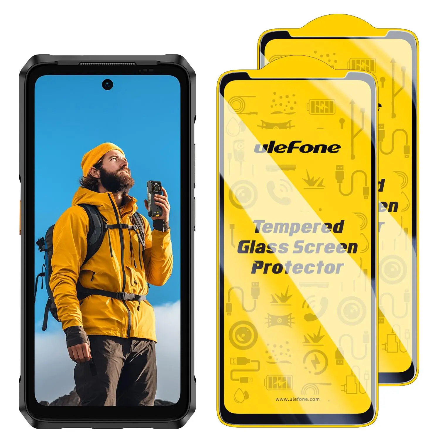 For Ulefone Armor 26 Ultra / Walkie-Talkie 2pcs / Pack Ulefone 9H HD Anti Fingerprint Tempered Glass Film Screen Protector