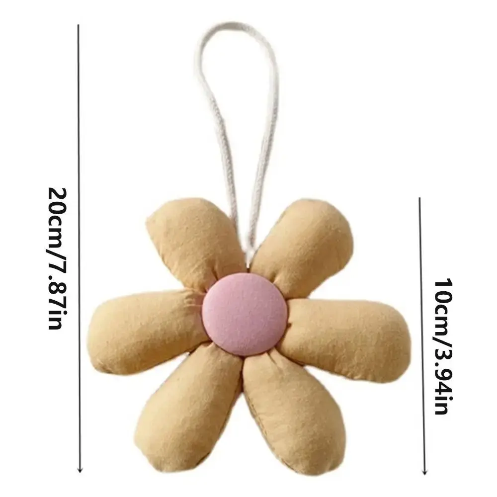 Stuffed Floral Lanyard Flower Bag Pendant Gift Cloth Floral Shape Keyrings Handbags Pendant Candy Color Bag Match Accessories