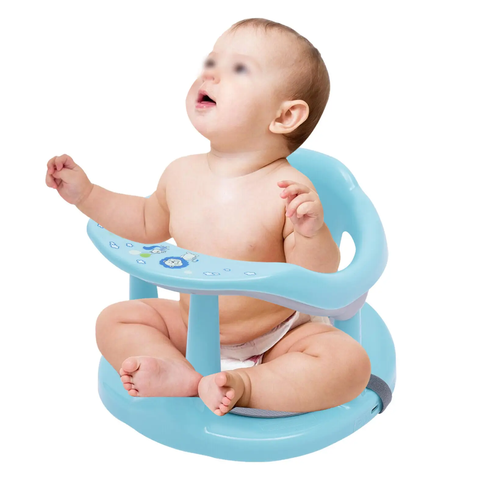 Portable Baby Bath Seat for 6 Months & Up Baby Bathtub Seat with Secure Suction Cups Non-Slip Infant Bath Seat Blue