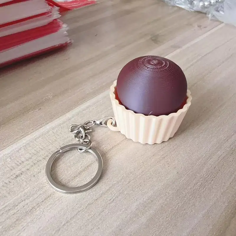 Chocolate Shape Keyboard Keychain Lightweight Squeeze Fidget Toy Stress Relief Antistress for Adult Weekend Trip Outdoor Use