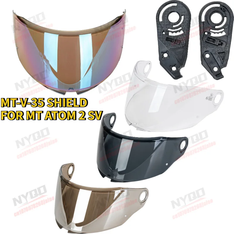 Motorcycle MT-V-35 Helmet Lens HD Sunscreen Mask Base Windshield Replacement Accessories Suitable for MT ATOM 2 SV