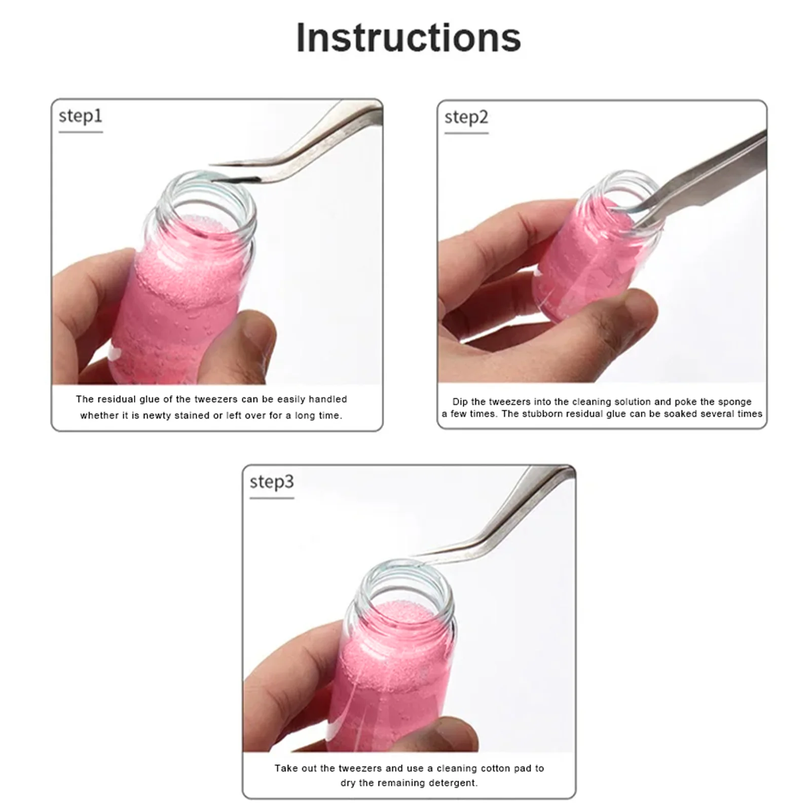 メディラッシュ まつげピンセット クリーナー まつげ接着剤 まつげエクステピンセット スポンジボール 用品 クリーニングツール グルーリムーバー