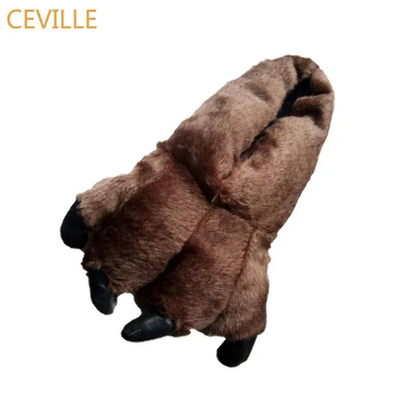 Monster Claw Slippers Shoes Men Totem Funny Bear Claw Slippers for Men Winter Indoor Home Cotton Shoes Male One Size 35-42 Free