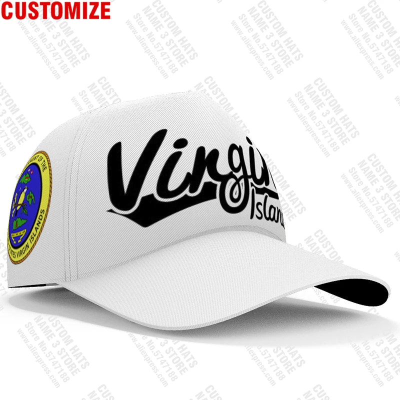 Virgin Island Baseball Cap Free 3d Custom Made Name Number Team Logo Vi Hat Vir Country Travel America Nation Usvi Flag Headgear