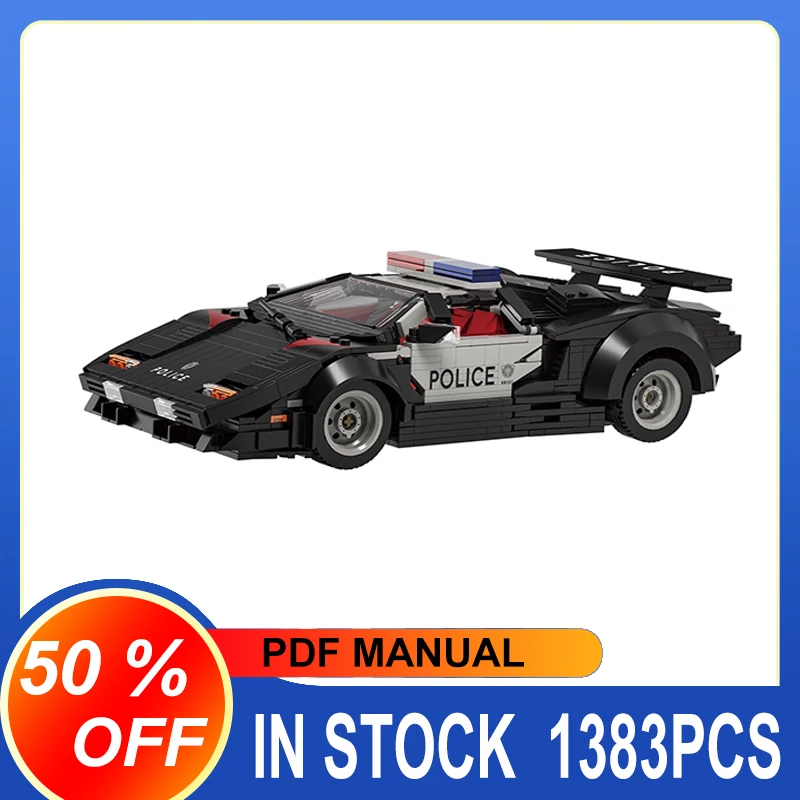 

New 66121 1383pcs MOC Technical Police Brick Car Assembling Building Blocks Model Toys for Boys Birthday Gift Set