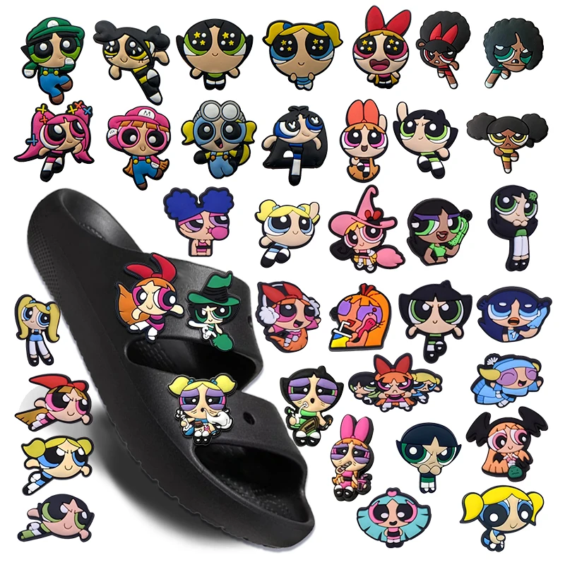 

6-100PCS MINISO Sweetheart Warrior Shoe Charms Garden Shoe Accessories Buckle Fit Clogs Decaration Sandals Decorate Kids Gift