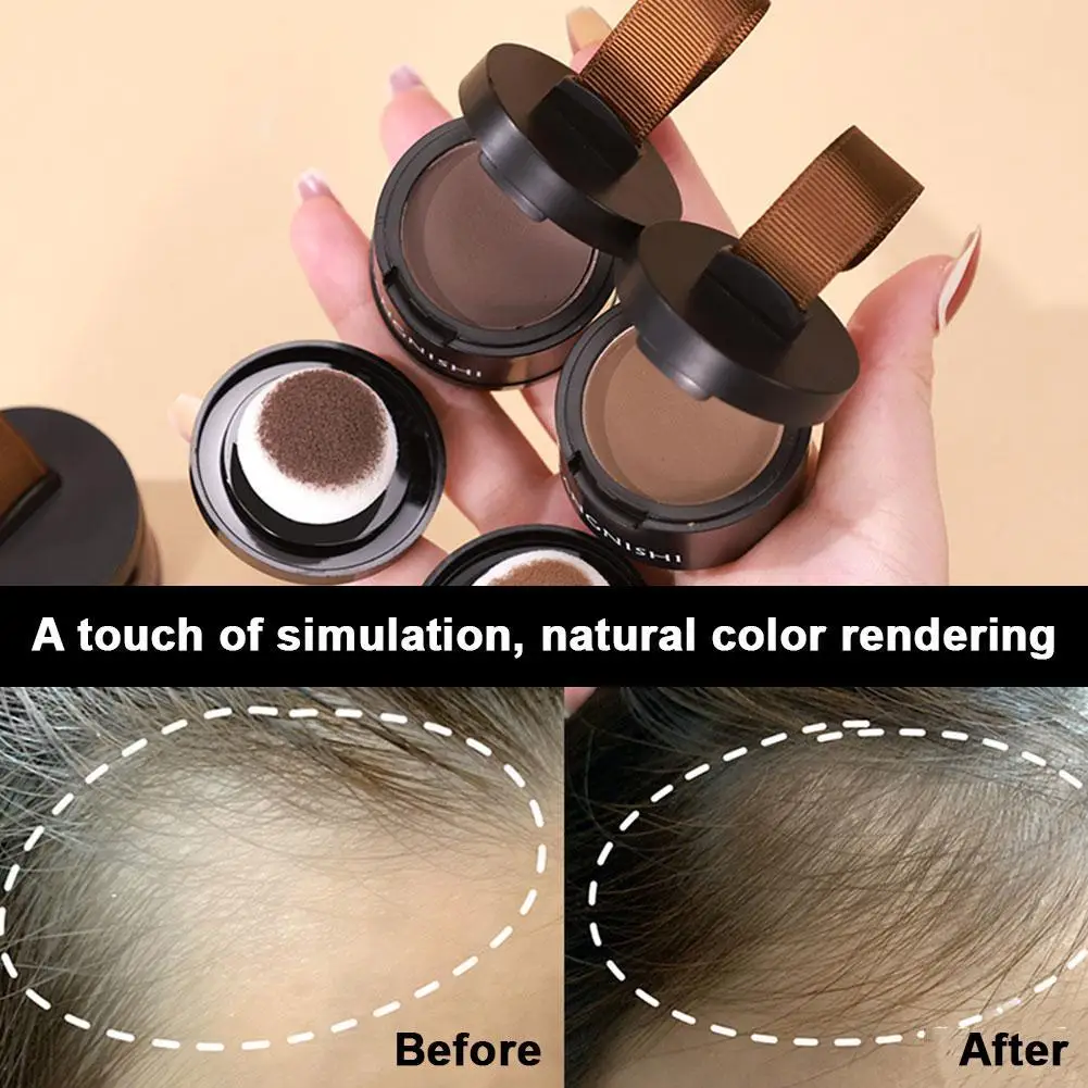 Polvo de relleno para reparación de línea de cabello con soplo Sevich, polvo fino esponjoso, maquillaje para la frente, corrector en polvo, sombra de línea de cabello M1O8