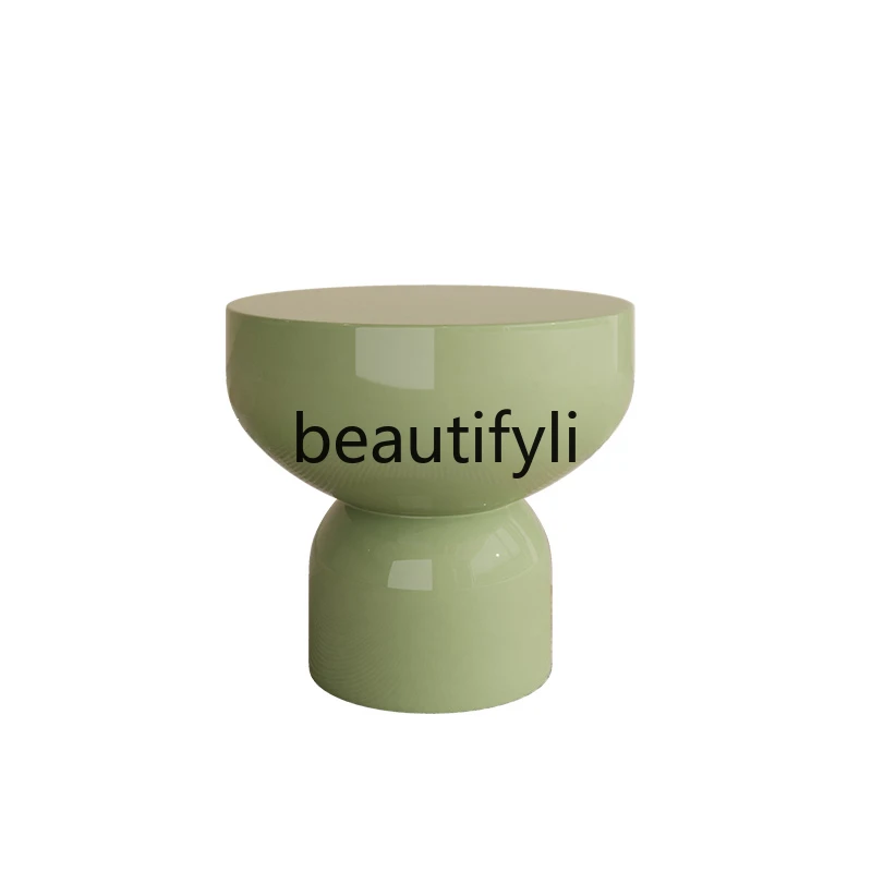 Green side table living room sofa modern simple light luxury designer artistic round coffee table