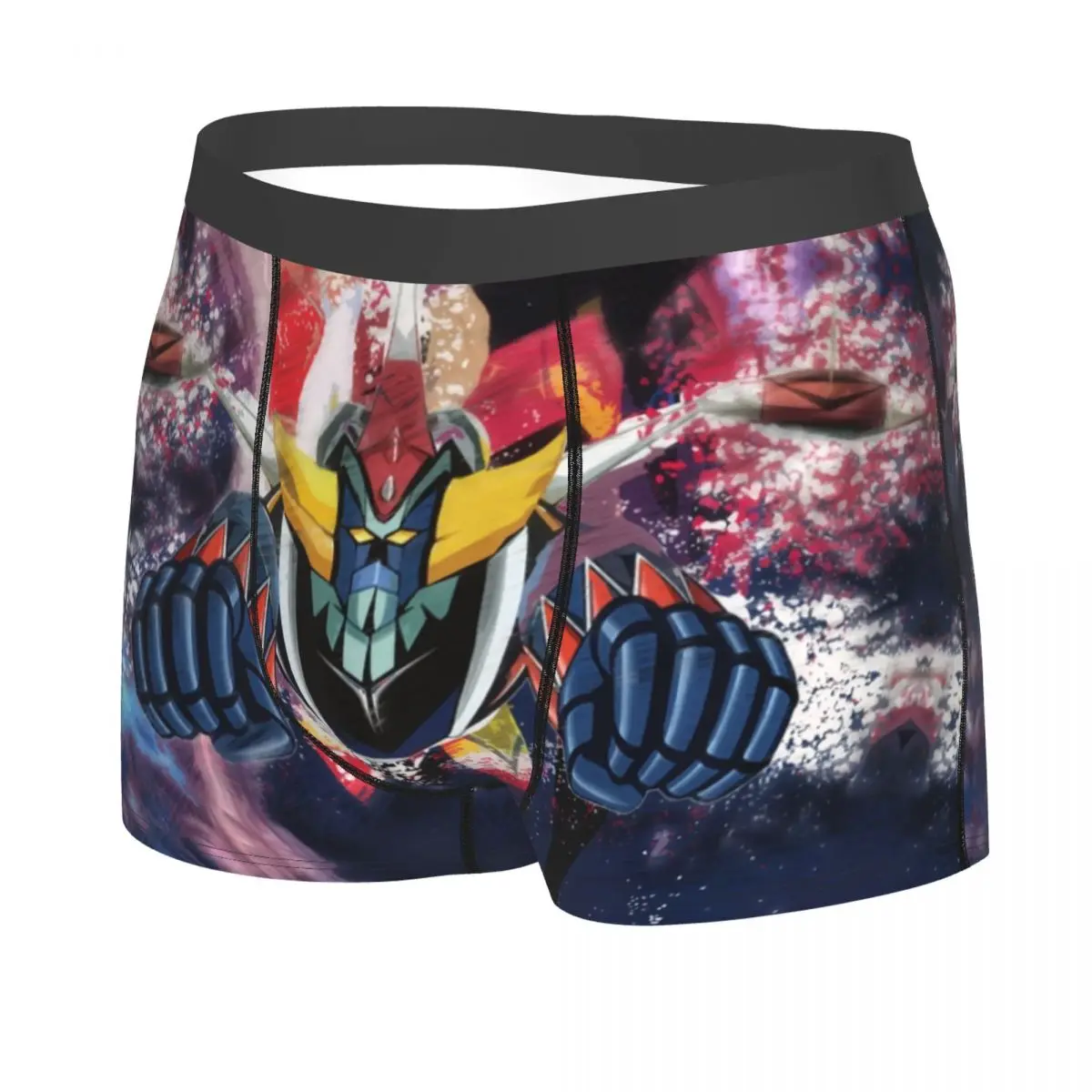 Cool Goldorak Grendizer Underwear Men Printed Customized Ufo Robot Anime Boxer Shorts Panties Briefs Soft Underpants