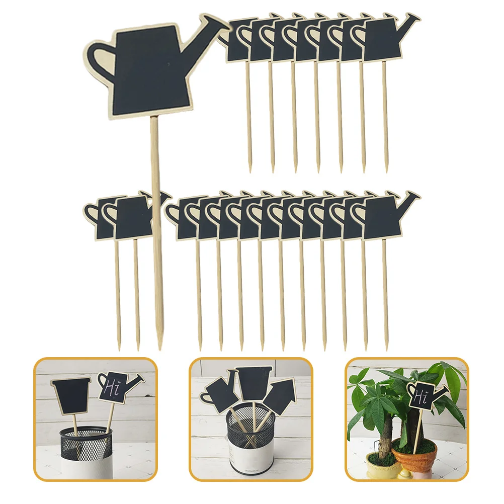 20 قطعة علامات السبورة الصغيرة علامات التسمية الخشبية للنباتات الغذائية حفلة بوفيه ديكور للطاولات علامات الحديقة عرض حصص السبورة