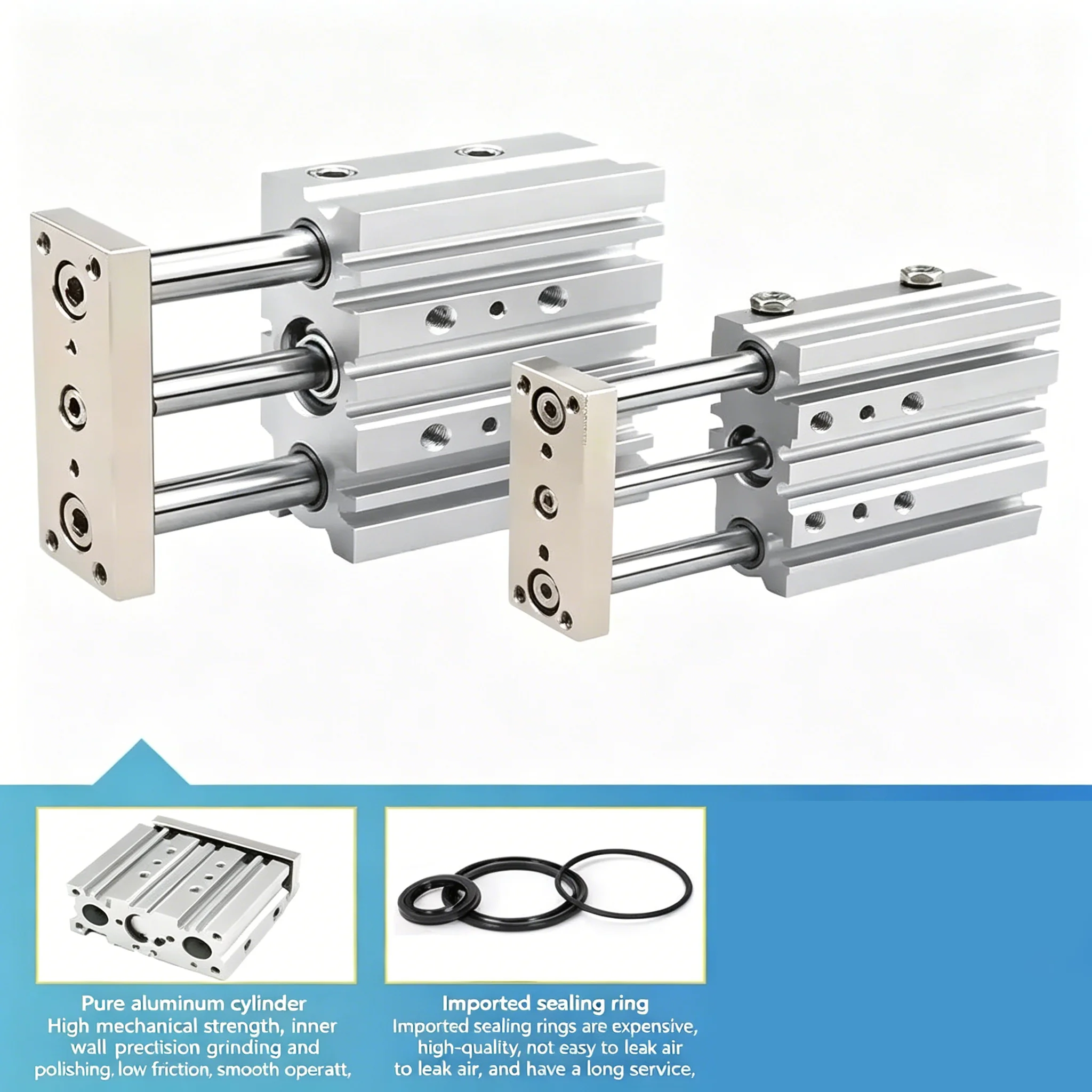 MGPL Pneumatic Compact Guide Cylinder MGPL12/16/20/25/32/40/50/63/80 Stroke 10-400MM
