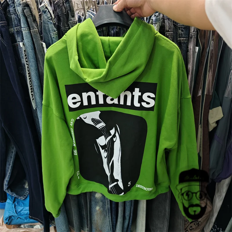 Green ERD Hoodie Loose Oversized Hooded Tops enfants riches déprimés Pullover For Men Unisex sweatshirt