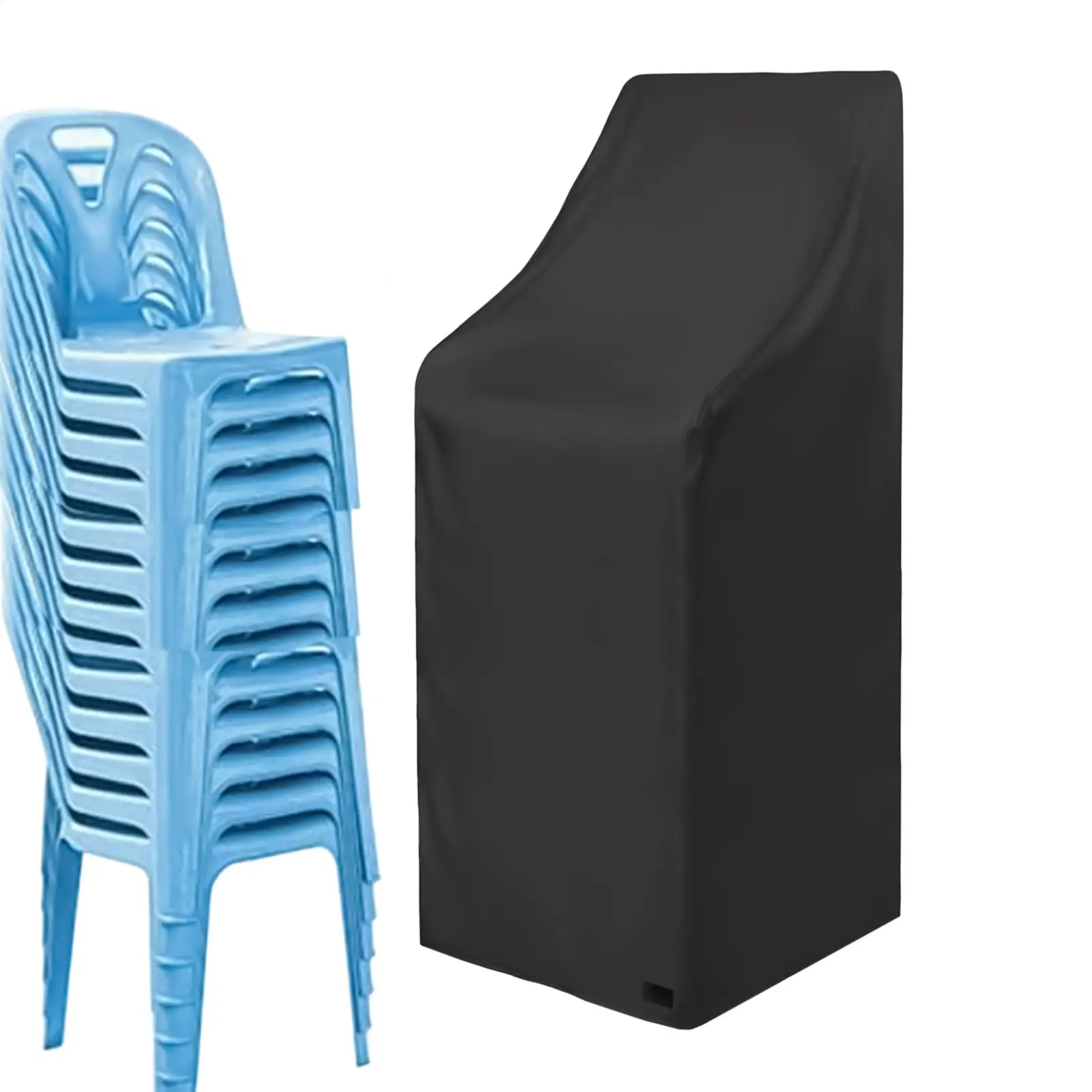 Garden Chair Cover Heavy Duty Waterproof Adjustable Outside Outdoor stacked chair cover with drawstring for garden lawns