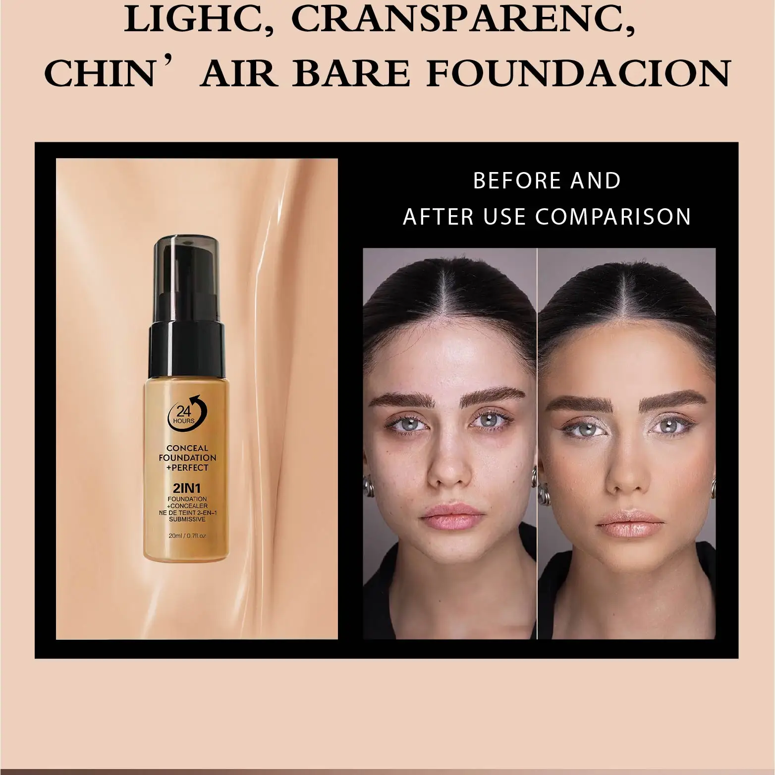 كريم أساس BB للوجه CC كريم للتحكم في الزيوت غير لامع مقاوم للماء وخافي عيوب يدوم طويلاً وقاعدة تغطية كاملة للمكياج الاحترافي #3