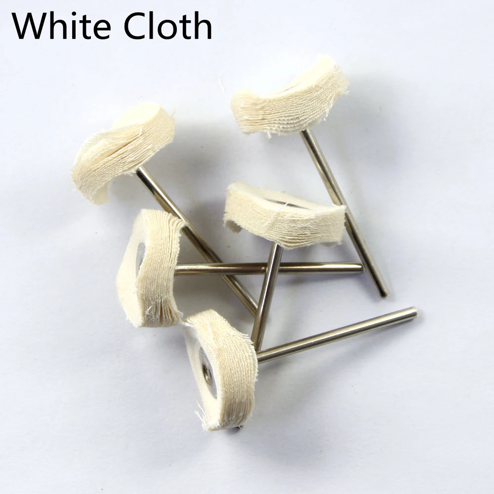 #01Q22# 5pcs/pack Dental Metal Polishing White Cloth Brush Grinding Ceramic/Jade/Jewelry Material For Handpiece Dentist Tool