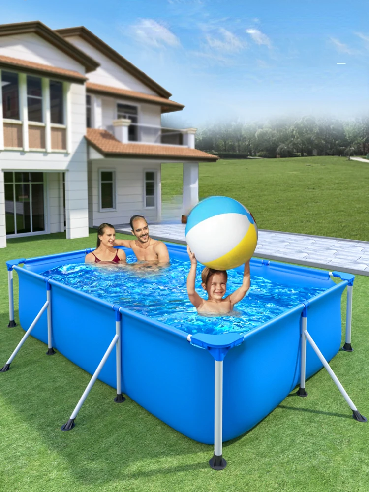 Supported Swimming Pool Household Children's Baby Swimming Pool Family Foldable Fish Pond Outdoor Pool Children