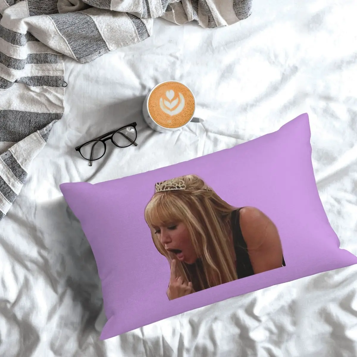 Funny Hannah Montana Stick Rectangle Pillowcase Cushion Cover Decor Bedroom Bed Home Comfort Throw Pillow