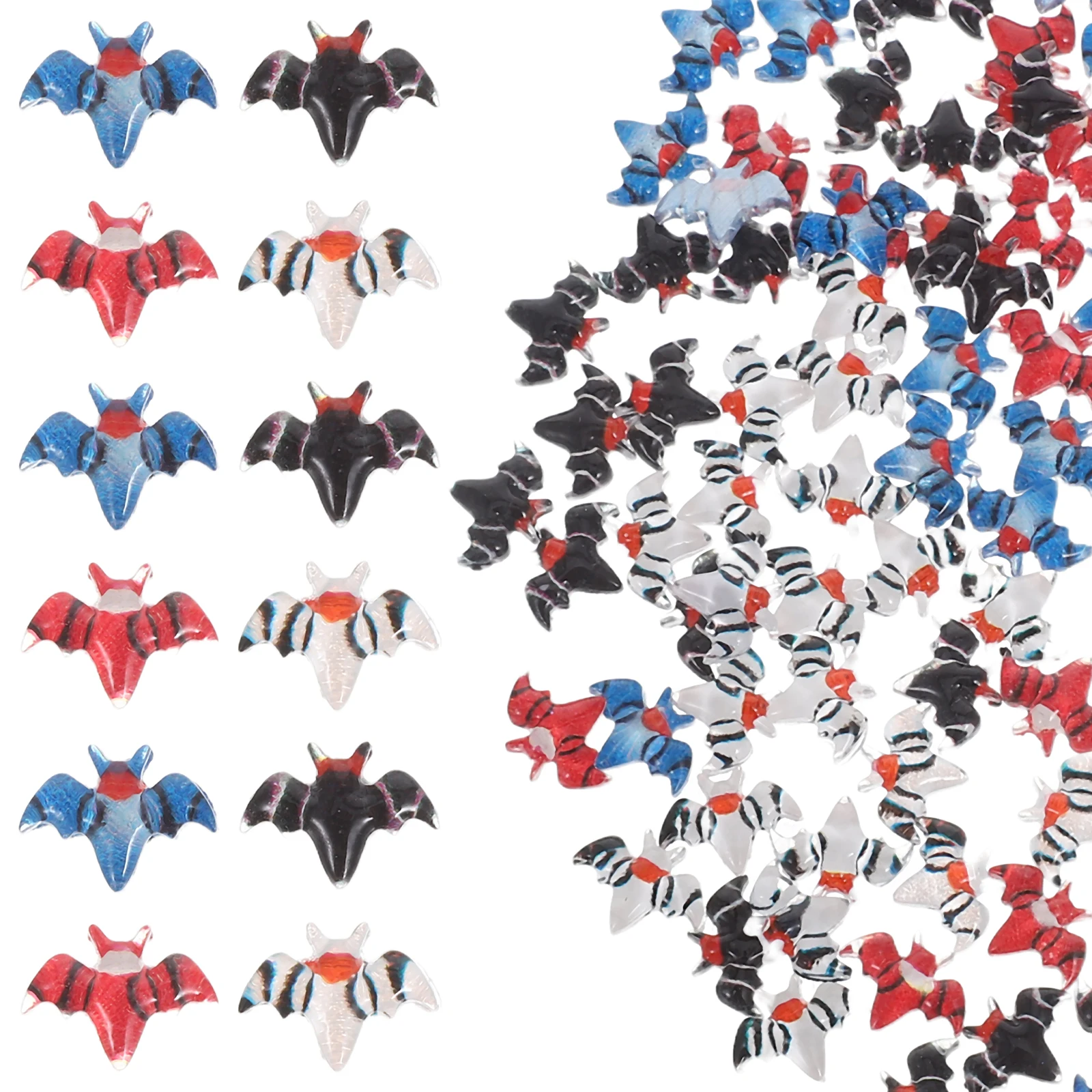 

80 Pcs Halloween Decorations Decorations' Miniature Figurines Manual Bat Statue Resin Tiny