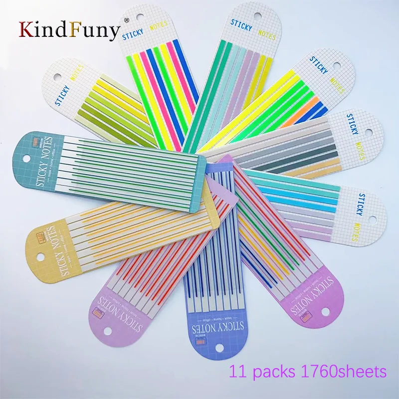 KindFuny 1760pcs Sticky Note BookMarker Annotation Reading Book Clear Tab  Cute Stationery Post It Book