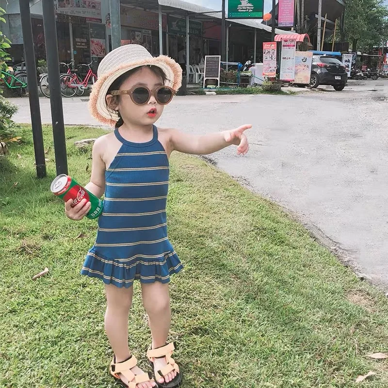 

Super fashionable2024new suspender vest dress baby Summer clothing princess dress