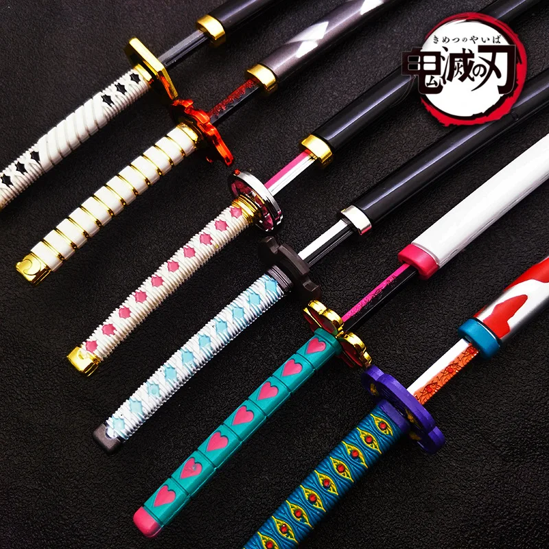 25cm Kanata Swords Japanese Knives Decoration Crafts Children Toy Birthday Gift Cosplay Zinc Alloy Metal Prop Samurai Sword