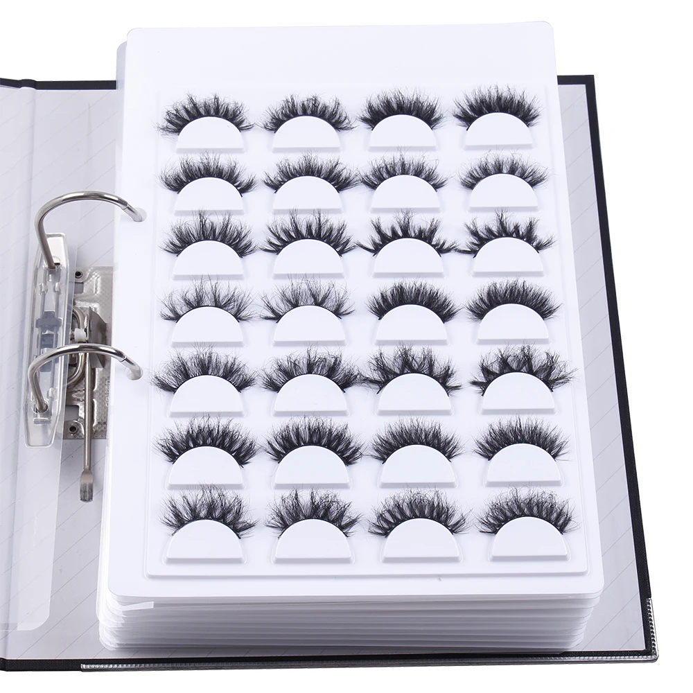 BUENAS 140Pairs Lashes Book Hot Selling False Eyelashes Display Fluffy Russian Cat Lower Fake Eyelash Catalog Plastic Container