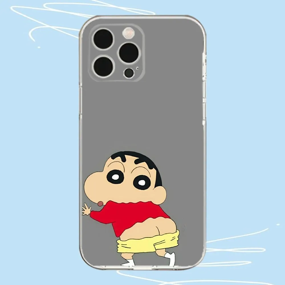 C-Crayon S-ShinChan-S Cutoon Phone Case For iPhone 16,15,14,13,12,11 Plus,Pro,Max,XR,XS,X,7,8 Plus,SE,Mini Transparent Shell image 4