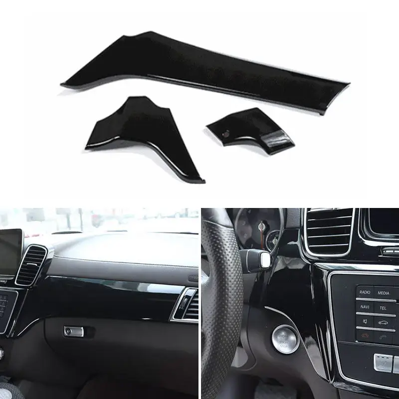 ABS Car Interior Center Console Dashboard Panel Cover Sticker Trim Accessories For Mercedes Benz GLE 350 GLS 400 2016-2019 LHD