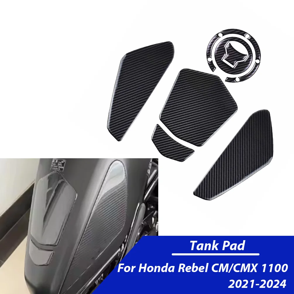 

CM1100 CMX1100 Tank Pad Stickers Gas Protectorr For Honda Rebel CM CMX 1100 2021-2024 Motorcycle Kit Knee Protection Parts