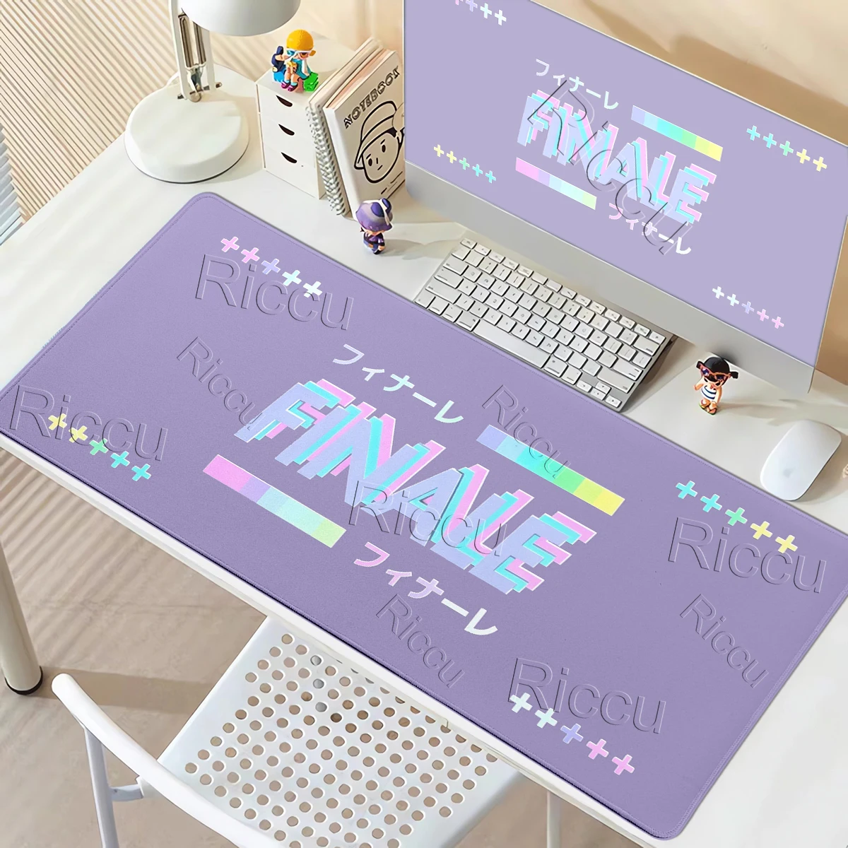 Large Size Purple Finale Mouse Pads Gamer Office Accessories Mats Japanese Style PC Computer Mechanical Keyboard Protection Pads