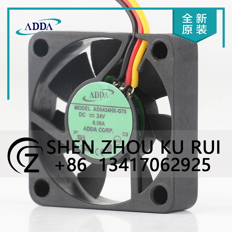 New original  ADDA 5V 12V 48V DC24V 0.09A AC EC 4010 40X40X10MM 4CM three-wire inverter Quiet ultra-thin AD0424HX-G70 coolingfan