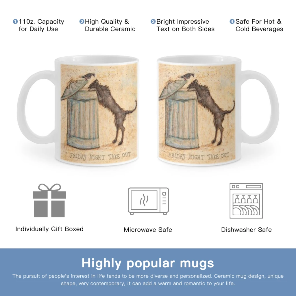 

Sam Toft Abstract Landscape Love Dogs Pet Free shipping Ceramic Mug Cute Coffee Tea Milk Stave Mugs And Cups with Handle Gifts