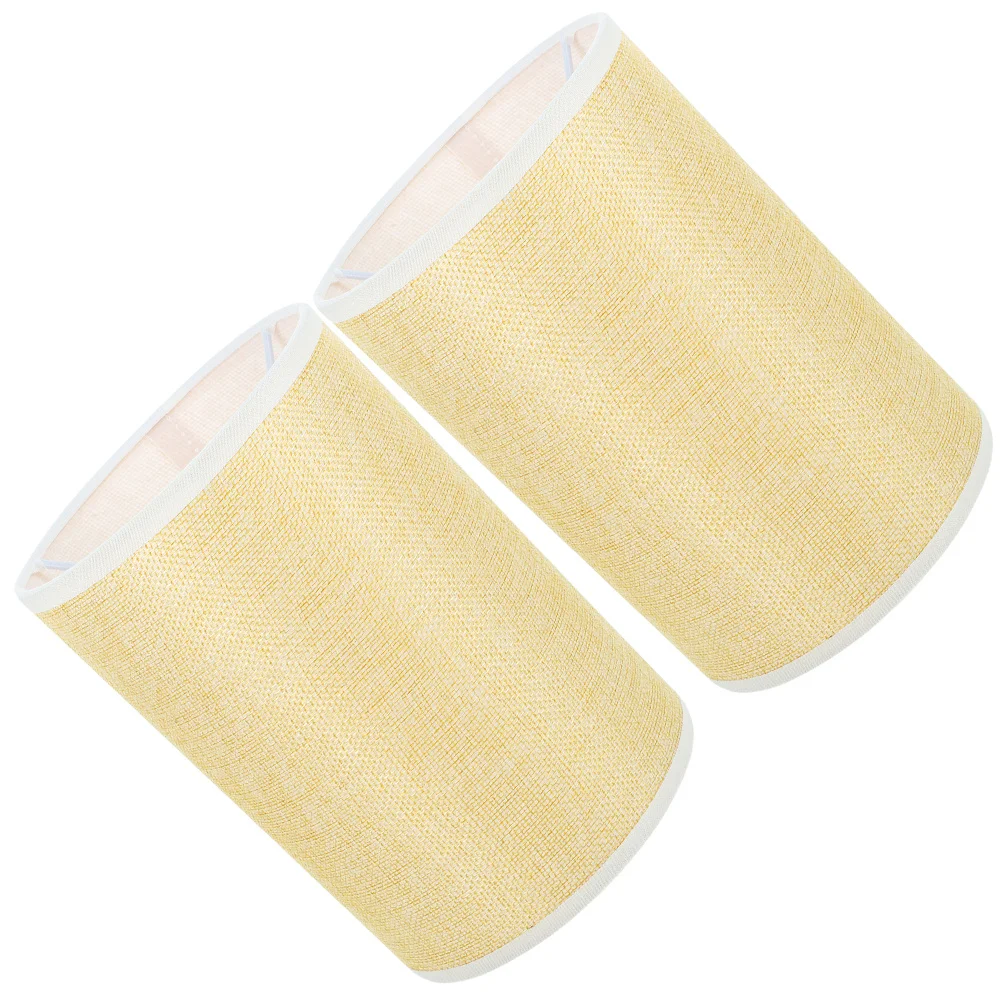 

2pcs Round Lamp Shade Linen Table Lamp Cover Replacement E27 Light Socket For Bedroom Living Room Modern Minimalist Home Decor