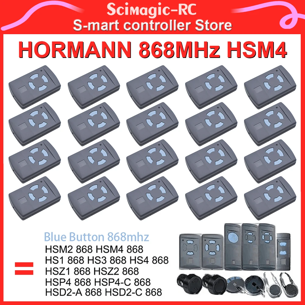 20pcs/pack. Hörmann 868MHz HSM4 Handheld Transmitter for HORMAN HSE2 HSE4 HSM2 HS2 HS4 Garage Door Remote Control Have Battery