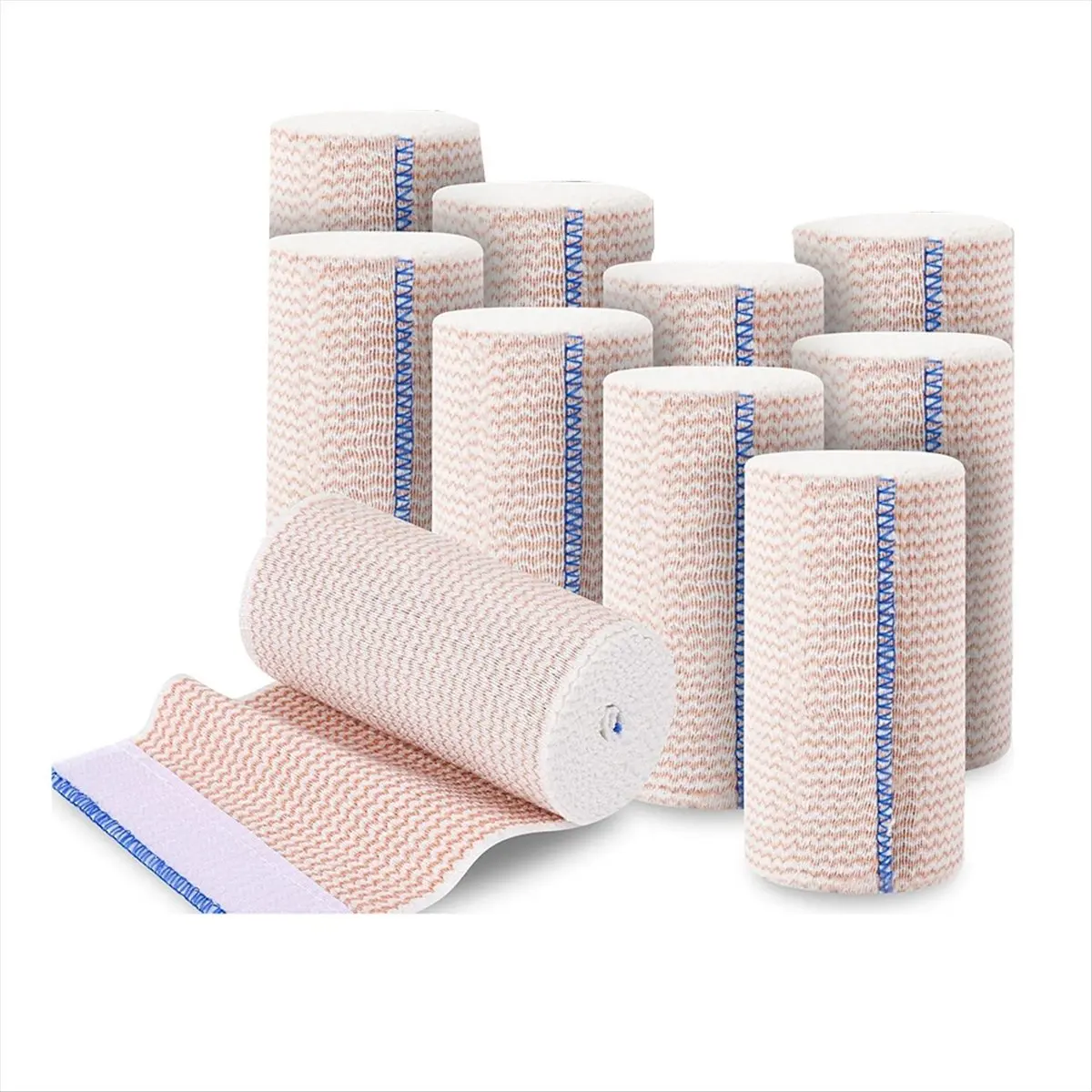 Fits for 10 Pack Elastic Bandage Wrap 4 Inch, Compression Wrap Bandage for Legs, Lymphedema Wraps for Legs, Ankle, Knee, Tummy