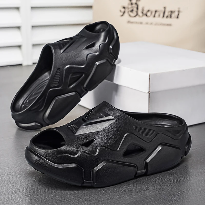 

2026 new men's massage slippers indoor and outdoor sandals beach comfortable non-slip casual shoes men and women home slippers